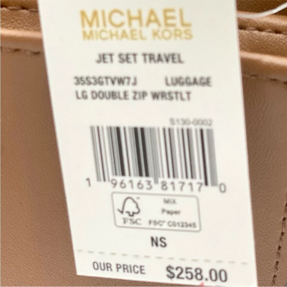 Michael Kors DoubleZip Wristlet Wallet Luggage